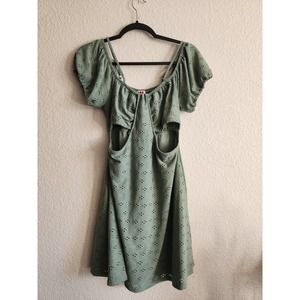 Hearts & Heels Green Cutout Womens Summer/Sun Dress Xl